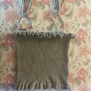 Forever 21 Contemporary Knit Bow Tie Tank Top